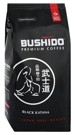Кофе Bushido Black Katana в зернах 1 кг